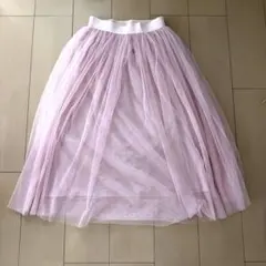 MINIMUM チュールフレアスカート ピンク Sサイズのサムネイル