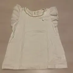 パール付き　タンクトップ　袖フリル　150