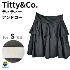 ティティーアンドコー Titty&Co.　パンツ ラインストーン ブラック Sのサムネイル