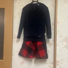 [Burberry バーバリーブルーレーベル]ネイビー ワンピース