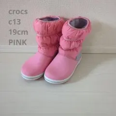 スノーブーツ　crocs　c13　19cm　ピンク