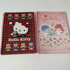 平成レトロ　ハローキティ　キキララ　リングノート