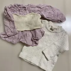 【美品】petit main プティマイン ベビー服 80サイズ×2枚セット