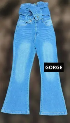 最終値下げ　GORGE　ベアトップ　デニムフレアサロペットのサムネイル