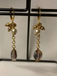 73.ハンドメイド　ピアス　サージカル　一点物