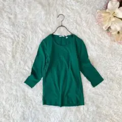 UNIQLO クルーネックTシャツ（S）グリーン系