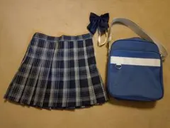 「制服風 3点セット WEGOスカート Mサイズ スクールバッグ リボン」