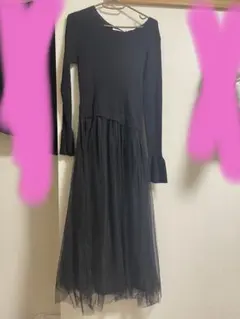 タグ付き新品オペークドットクリップワンピース