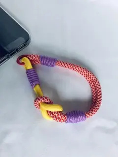 【新品】マカロニエッジ風パラコードスマホストラップ｜ハンドストラップ