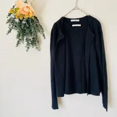 ポールカ アンサンブル カーディガン ノースリーブニット / 黒 ブラック