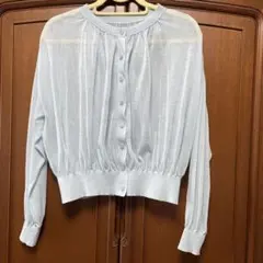 Ray BEAMS シアー カーディガン ライトブルーのサムネイル