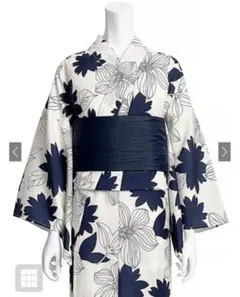 GRL ブルー 花柄浴衣セット[gi1607]
