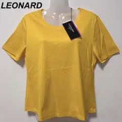 【新品】レオナール　LEONARD 半袖Tシャツ イエロー M タグ付き 刺繍のサムネイル