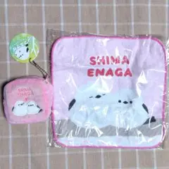 シマエナガ CUBEポーチ ミニタオルハンカチ ピンクセット