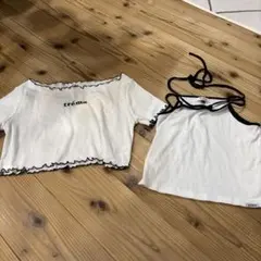 Pinklatte トレマプリント フリルトップス Lサイズ