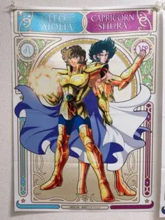 ジャンプフェスタ2023 聖闘士星矢B2布ポスター アイオリア&シュラ