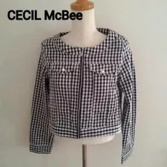 【美品!!】セシルマクビー ギンガムチェックジャケットCECILMcBEE*79