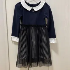 BREEZE ブリーズ　女の子　チュール　ネイビー　ワンピース 100cm