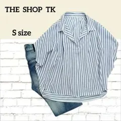 ☆THE SHOP TK☆赤青のストライプブラウス　S　レディース ワールドのサムネイル