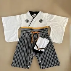 男の子袴ロンパース80センチ足袋風靴下付き