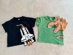 アプレレクール　立体tシャツ 半袖　ロケット　恐竜　80サイズのサムネイル