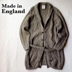 OLD ENGLAND グレー ニット カーディガン コート - メルカリ