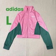 新品タグ付 アディダス L ピンク／緑 ジャージ モノグラム トラックトップ