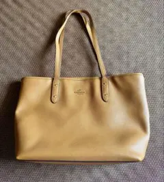 COACH キャメル シンプルなトートバッグ A4OK