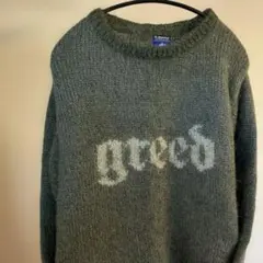 アールニューボールド　greed ロゴ入り グレー セーター