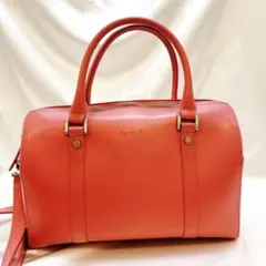 agnes b. アニエスベー ミニボストン 2way ショルダー　レザー