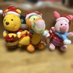 専用！美品ウィニー・ザ・プー クリスマスぬいぐるみ3体セット！