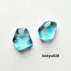 #028 ハンドメイドピアス　イヤリング　レジン　琉球ガラス　小粒