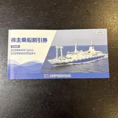 お値下げしました！東海汽船 株主乗船割引券 2枚セット - メルカリ