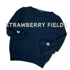 STRAWBERRY FIELDS ビジュー ニット セーター 黒