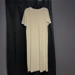 半袖　リブニットワンピース　Lサイズ
