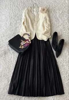 高身長♡リフレクト ノーカラージャケット セットアップ M〜L 入学式 セレモニ