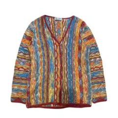 Miss College 3Dニット　カーディガン　イタリア製　ウール　アクリル