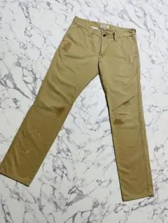 Purple&Yellowダメージ加工パンツ