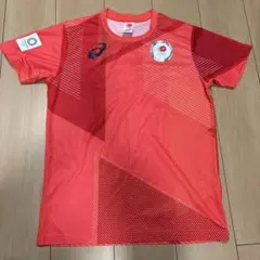 ASICS レッド Tシャツ JAPAN Mサイズ