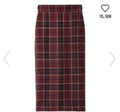 GU チェックナロータイトスカート　Sサイズ