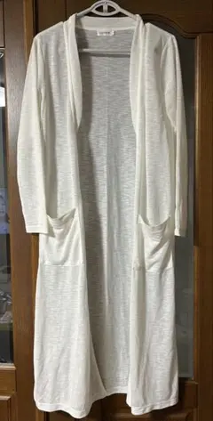LEPSIM ホワイト ロングカーディガンF