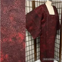 【反物屋】 コート地 輪奈ビロード 本泥 更紗オリジナル 撥水加工済み 羽尺 反物 正絹長さ11.5m 幅37cm 未使用品　絹100％　着物　和装　 正絹輪奈ビロード - 株式会社タケツネ