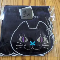 ANNA SUI 猫の顔 タオルハンカチ