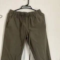 ポリエステル100% ストレートパンツ カーキ