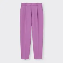 GU ストレッチテーパードパンツ Mサイズ ピンク 紫 パープル
