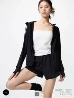 新品未使用 今季 ユニクロ エアリズムコットンブラチューブトップ ブラック M