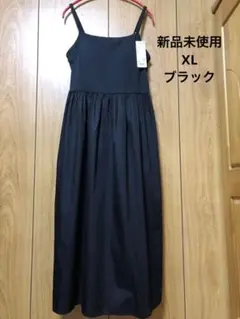 新品 UNIQLO ブラキャミソールワンピース ブラック