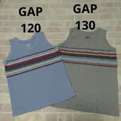 GAP タンクトップ 130 120 キッズ ボーダー 子供 男の子