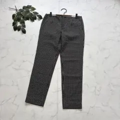 7550✾ボッシュ✾テーパードパンツ【38】ブラックホワイト/ブロックチェック