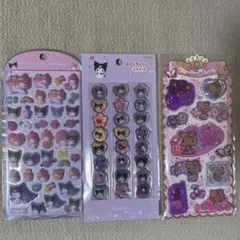 サンリオ　シールまとめ売り　コットンパフィ　おはじきシール　ウォーターインシール